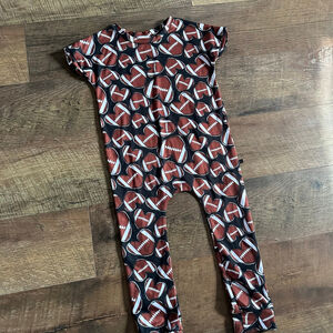 Baby Little Rangos Football Print Footie 3T boutique